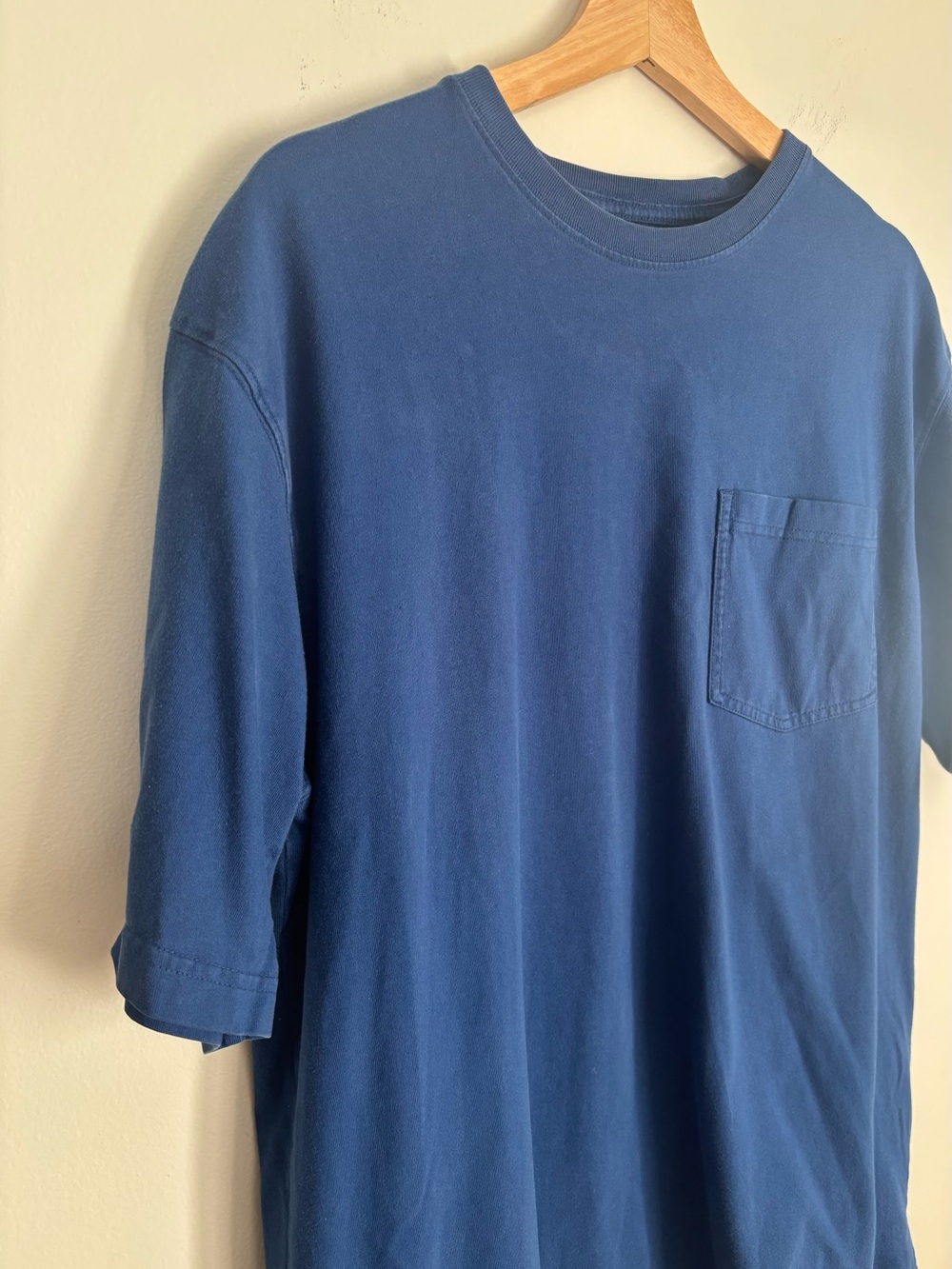 Duluth Trading Co Men’s Blue Longtail T T-Shirt Short Sleeve Pocket Crew Neck M